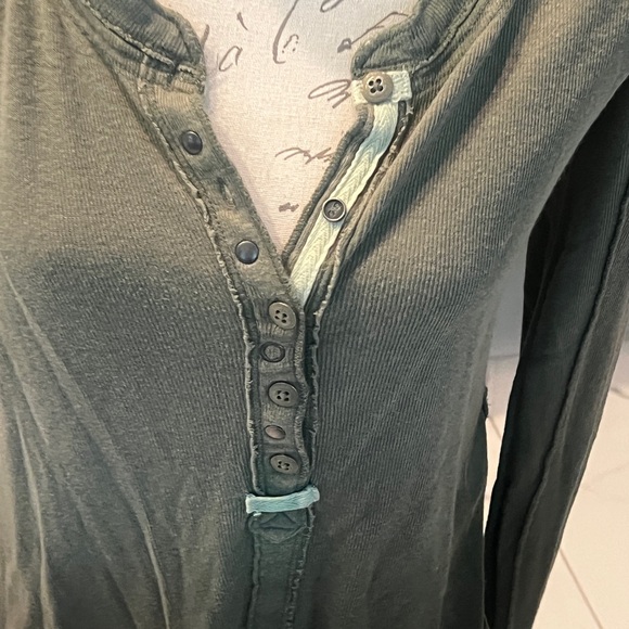 We The Free Dark Olive Button-Down Shirt - Picture 2 of 6